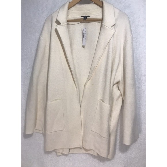 J.Crew 365 Sophie in Beige Open-Front Sweater Blazer Cardigan XXXL 3x 3/4 Sleeve - Picture 1 of 6